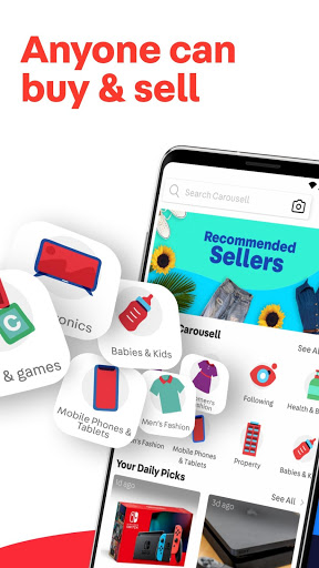 Screenshot Carousell: Sell and Buy