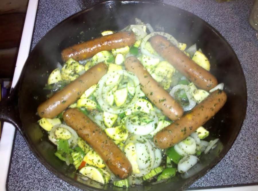 Smoked Turkey Sausage And Summer Veggies Recipe | Just A Pinch