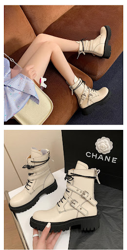 Title 23, French British style small motorcycle boots wit...