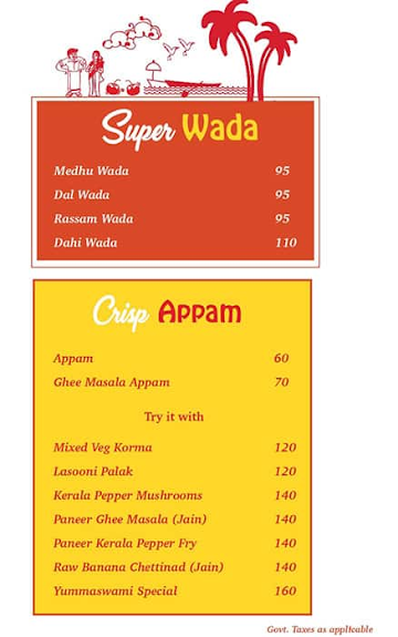 Yumma Swami menu 