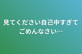 見てください自己中すぎてごめんなさい…