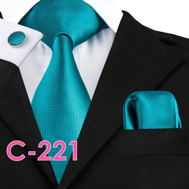 Ensemble de cravate en soie unie pour hommes, cravate et pochette, l'accessoire idéal pour compléter un costume avec élégance.