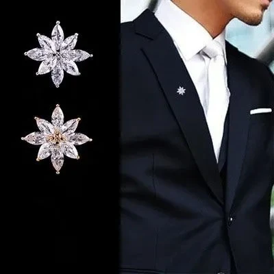 Title 2, Crystal kleine broche kraagspeld verguld micro ...
