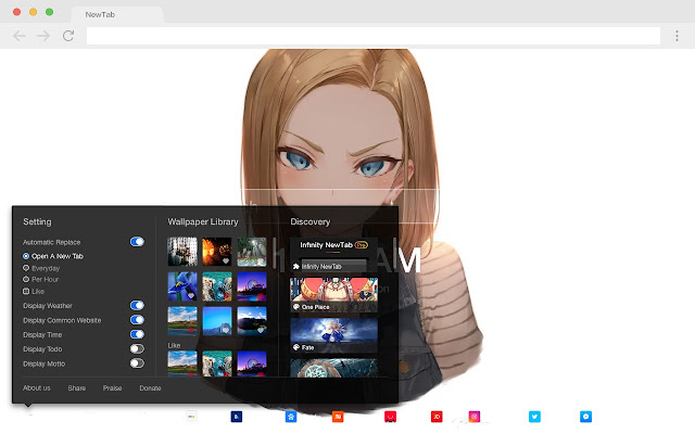 Android 18 Top Hd Anime New Tabs Theme