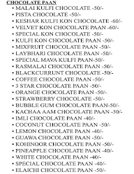 Hira Moti Family Pan Parlour menu 3