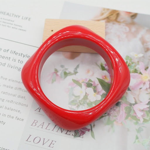 Title 15, Marbling Acrylic Bracelet Shaped Irregular Squa...