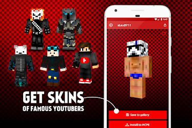 Download Youtubers Skins For Mcpe Apk App For Android Devices - robux beaconcream skin roblox