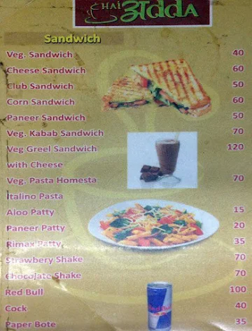 Chai Adda menu 