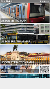 LISBON TRAIN/BUS/TOUR MAP OFFLINE リスボン 里斯本 - náhled