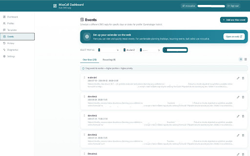 MissCall — Auto SMS Reply Dashboard screenshot 4