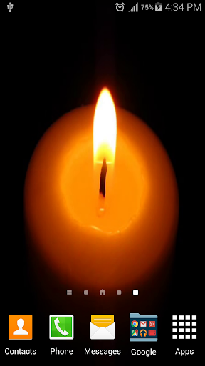 Burning Candle Live Wallpaper