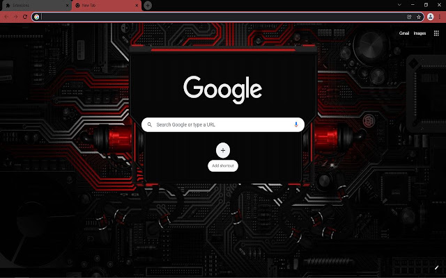 Red and Black Circuit Board chrome extension