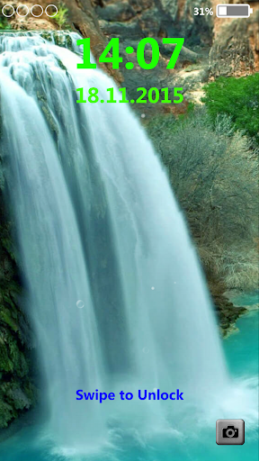 Waterfall Lock Screen