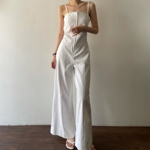 Title 6, Back Strap Casual Long Suspender Jumpsuit, Effo...