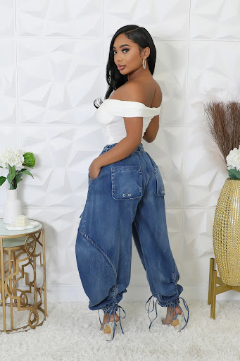 Title 8, Adjustable elastic waist drawstring lace-up ank...