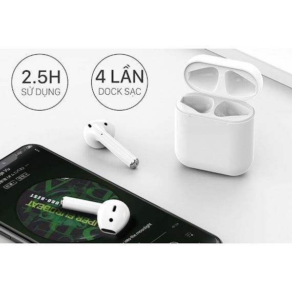 Ai Nghe Bluetooth I12 Không Dây Inpods Tws Cảm Ứng Vân Tay Âm Thanh Hifi 5.0 Tai Nghe Nhét Tai Giá Rẻ