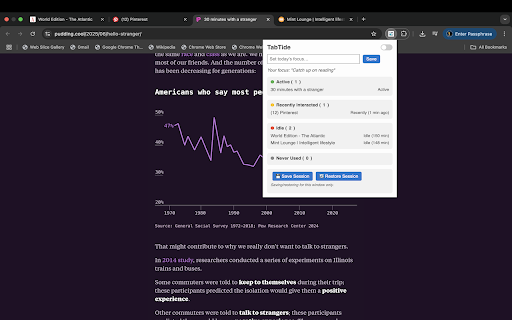 TabTide: Flow through your tabs with focus