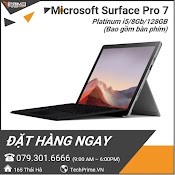 Microsoft Surface Pro 7 Platinum I5/8Gb/128Gb (Kèm Bàn Phím Type Cover)