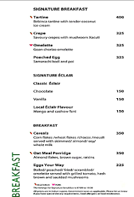 Longitude 73 - Le Meridien Goa menu 1