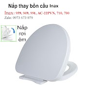 Nắp Bàn Cầu Inax Ac - 710Van, Nắp Thay Thế Rơi Êm Dày Cao Cấp