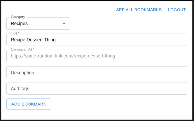 Bookmarker chrome extension