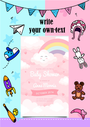 Baby shower invitations maker