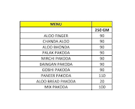 Laxman Pakora Shop menu 1