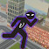 black Spider Stickman jump Hero Gangstar city icon