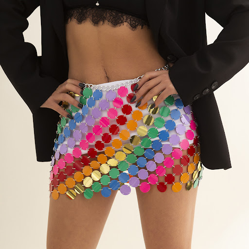 Title 5, Womens Bikini Sequin Skirt Body Chain. Shine a...