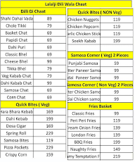 Lalaji Dilli Wale Chaat menu 1