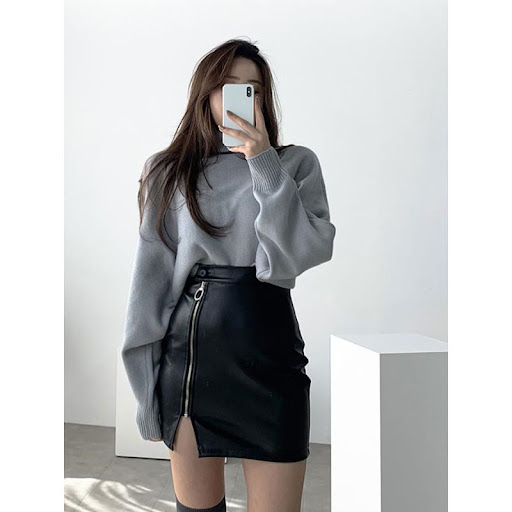 Title 7, High Waist Sexy Tight Skirt with Split Ends, pe...