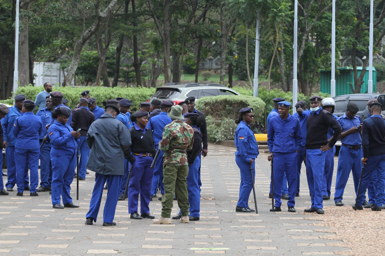 High security presence at KICC on May 16,2022.