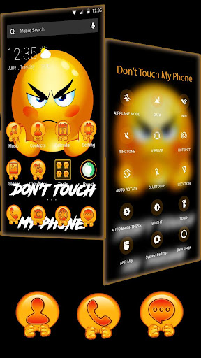 Dont Touch My Phone Emoji APUS Launcher Theme