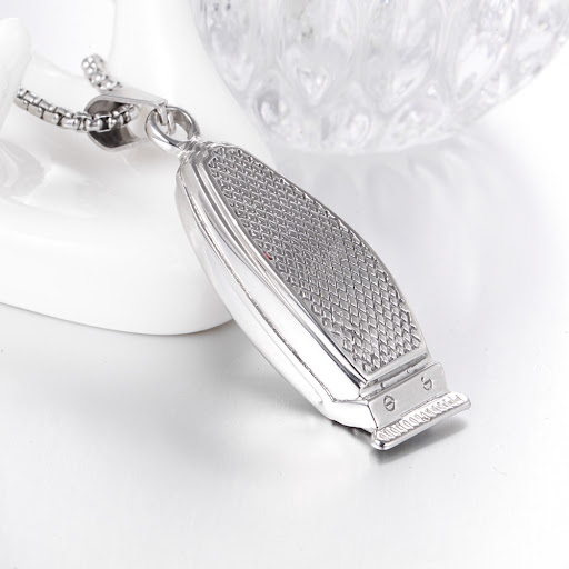 Title 3, Personalized Shaver Pendant Street Necklace, a ...