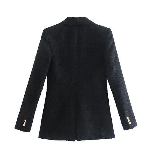 Title 6, Stylish double-breasted textured slim-fit blaze...