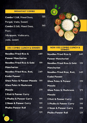 Dhakshannam Kitchen menu 