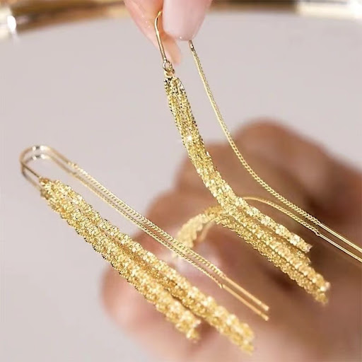 Title 3, Starry Long Fringe Earrings Womens Anti-lost S...