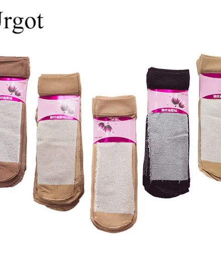 Urgot 5 Pairs Spring Autumn Women's Velvet Thick Plus Cot... - 3