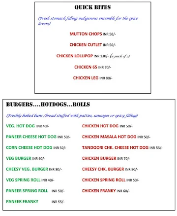 Gulf Bakers menu 