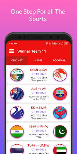 Screenshot Winner Team 11 Prediction Tips