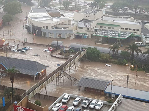 Flooding in Amamzimtoti, south of Durban. Picture Credit: Arrive Alive