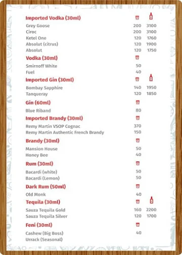 Spice Goa menu 