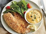 Oven-Fried Tilapia with Cheesy Polenta was pinched from <a href="http://www.myrecipes.com/recipe/oven-fried-tilapia-50400000131081/" target="_blank">www.myrecipes.com.</a>