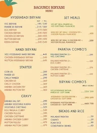 Bagundi Andhra Kitchen menu 1