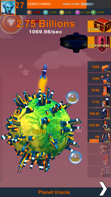 Tappy Planet Screen 1