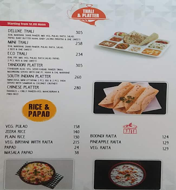 Hira Express menu 