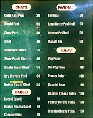 JG's Cold Panipuri And Chats menu 1