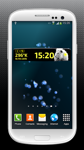 Black Weather and Clock Widget