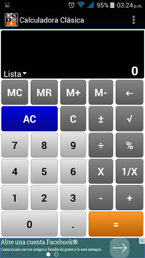 Calculadora Clásica Gratis