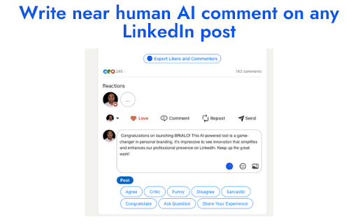 BRIALO - LinkedIn Commenter, Email Finder & Automation Tool